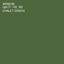 #4D663B - Chalet Green Color Image